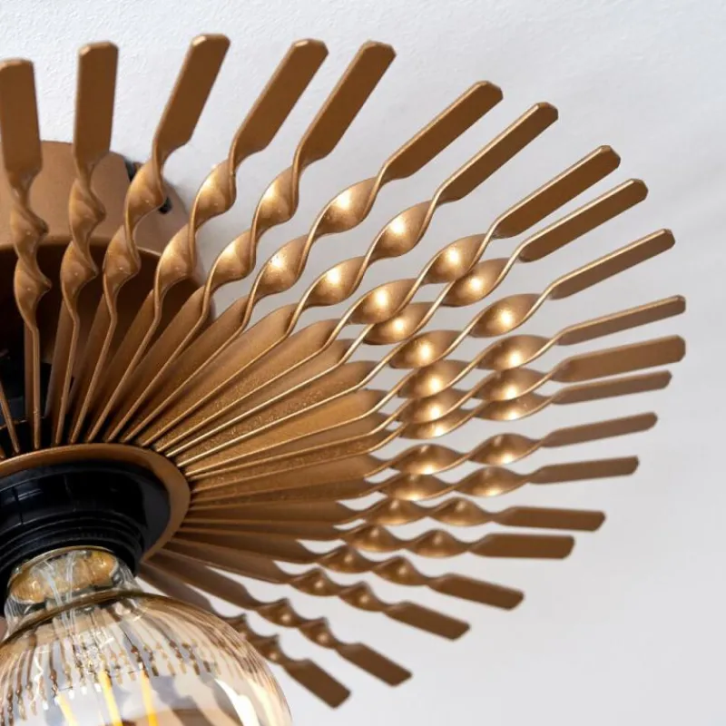 Lampes Dorées-hofstein Plafonnier Julie Or, Noir, 1 lumière