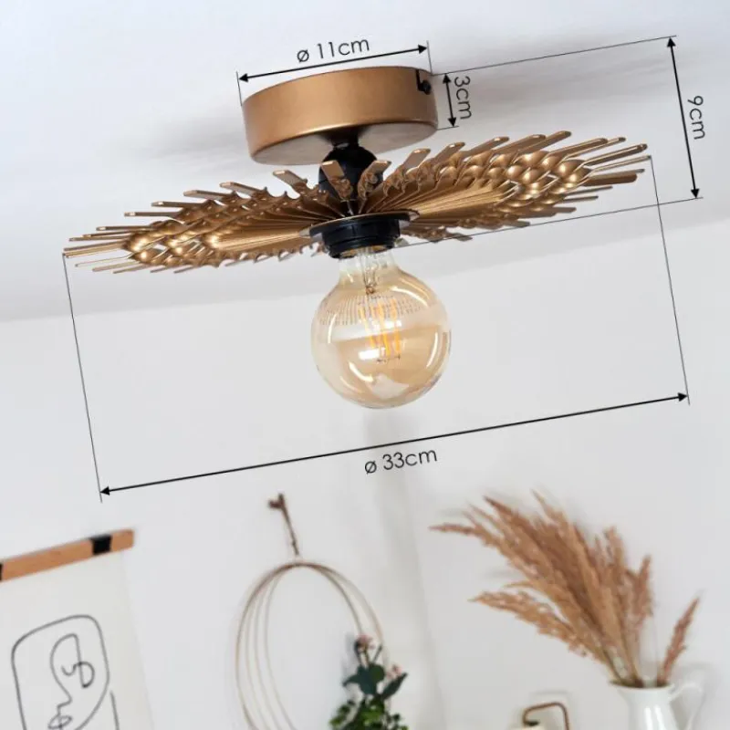 Lampes Dorées-hofstein Plafonnier Julie Or, Noir, 1 lumière