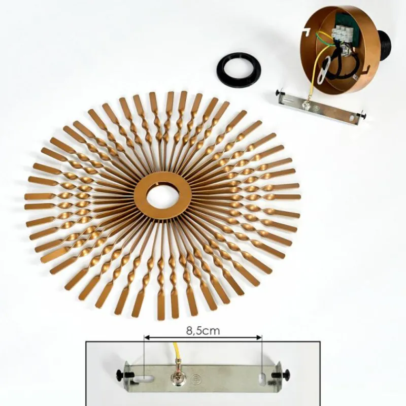 Lampes Dorées-hofstein Plafonnier Julie Or, Noir, 1 lumière