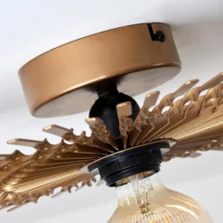 Lampes Dorées-hofstein Plafonnier Julie Or, Noir, 1 lumière