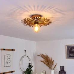 Lampes Dorées-hofstein Plafonnier Julie Or, Noir, 1 lumière