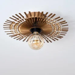 Lampes Dorées-hofstein Plafonnier Julie Or, Noir, 1 lumière