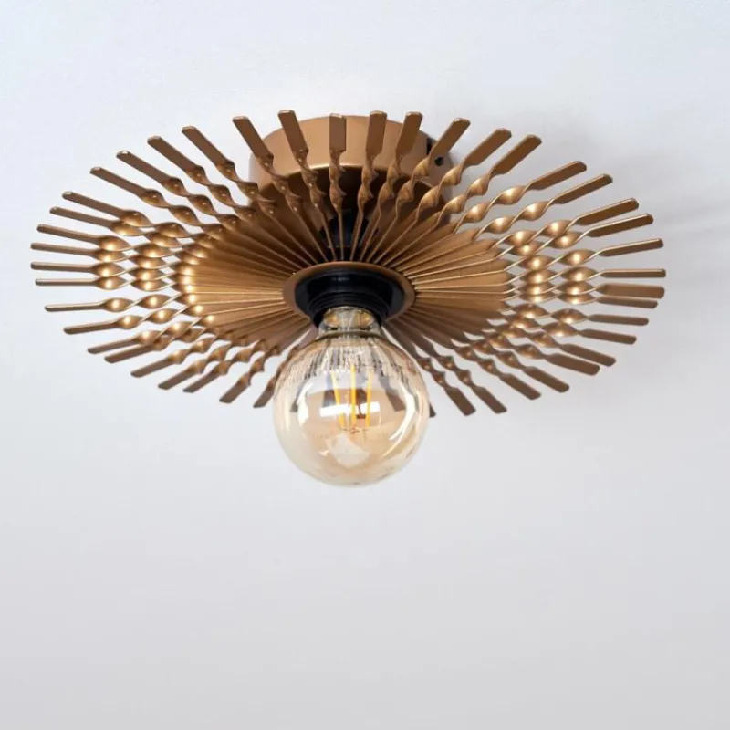 Lampes Dorées-hofstein Plafonnier Julie Or, Noir, 1 lumière