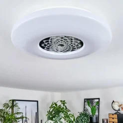 hofstein Plafonnier Kaas LED Chrome, Blanc, 1 lumière