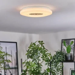 hofstein Plafonnier Kaas LED Chrome, Blanc, 1 lumière