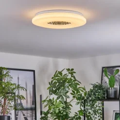 hofstein Plafonnier Kaas LED Chrome, Blanc, 1 lumière