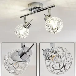 hofstein Plafonnier Kalipuro Chrome, 2 lumières* Spots Et Projecteurs