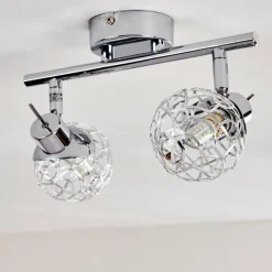 hofstein Plafonnier Kalipuro Chrome, 2 lumières* Spots Et Projecteurs