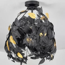 Lampes Vintages & Rétros-hofstein Plafonnier Kallax Noir, 1 lumière