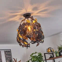 Lampes Vintages & Rétros-hofstein Plafonnier Kallax Noir, 1 lumière