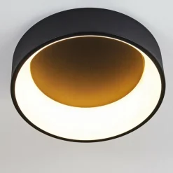 hofstein Plafonnier Kampal LED Noir, 1 lumière