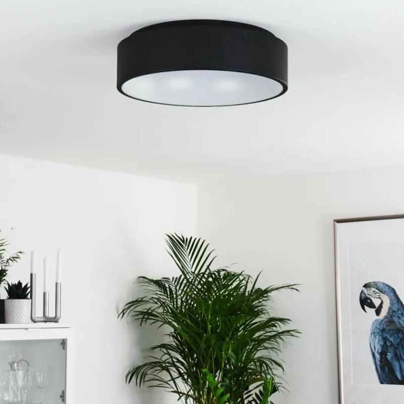 hofstein Plafonnier Kampal LED Noir, 1 lumière