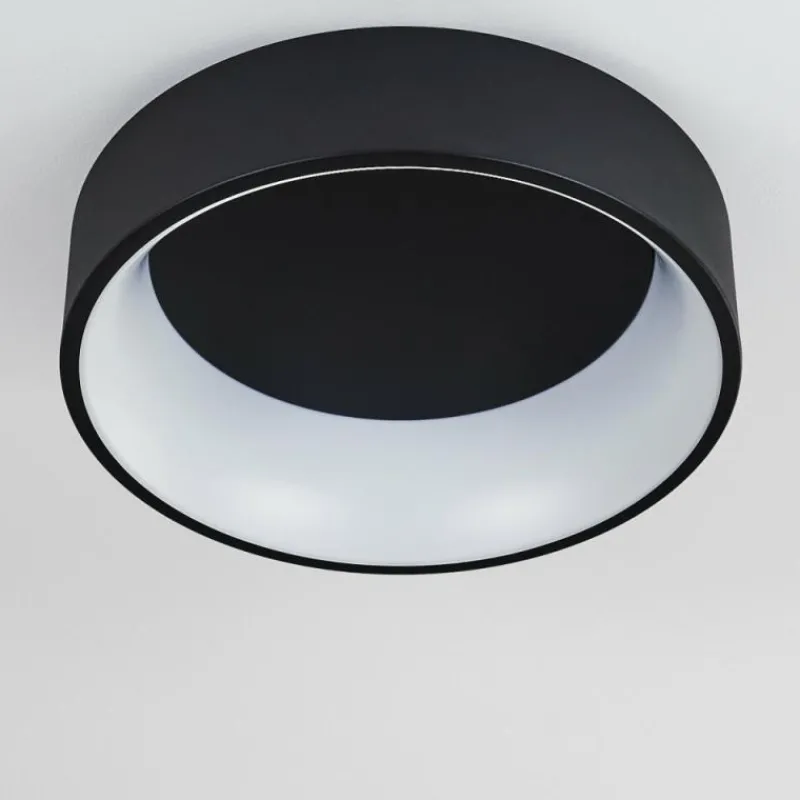 hofstein Plafonnier Kampal LED Noir, 1 lumière