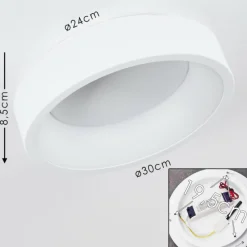 hofstein Plafonnier Kampala LED Blanc, 1 lumière