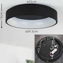 hofstein Plafonnier Kampala LED Noir, 1 lumière