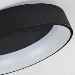 hofstein Plafonnier Kampala LED Noir, 1 lumière