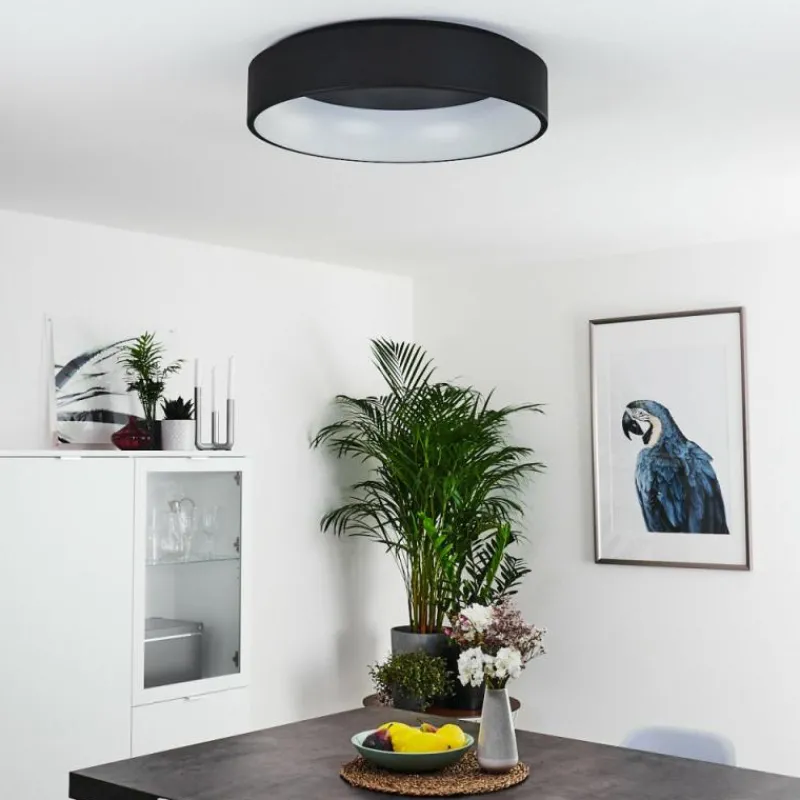 hofstein Plafonnier Kampala LED Noir, 1 lumière