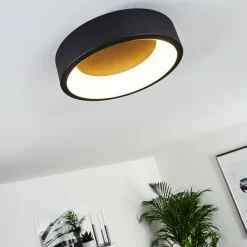 hofstein Plafonnier Kampala LED Noir, 1 lumière