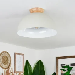 Luminaires Scandinaves-hofstein Plafonnier Kanchriech Écru, 1 lumière