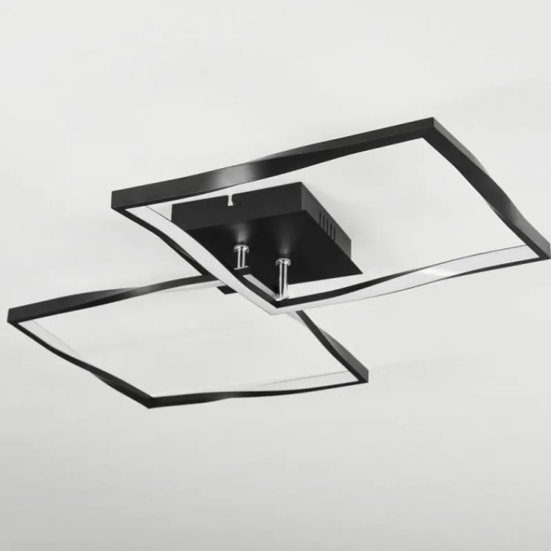 hofstein Plafonnier Kanchung LED Noir, 1 lumière