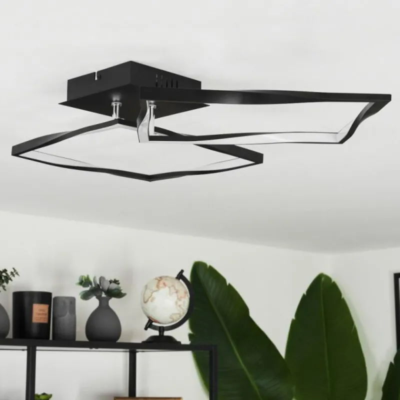 hofstein Plafonnier Kanchung LED Noir, 1 lumière