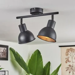 hofstein Plafonnier Kansela Noir, 2 lumières