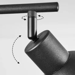 Lampes Industrielles-hofstein Plafonnier Kansela Noir, 3 lumières