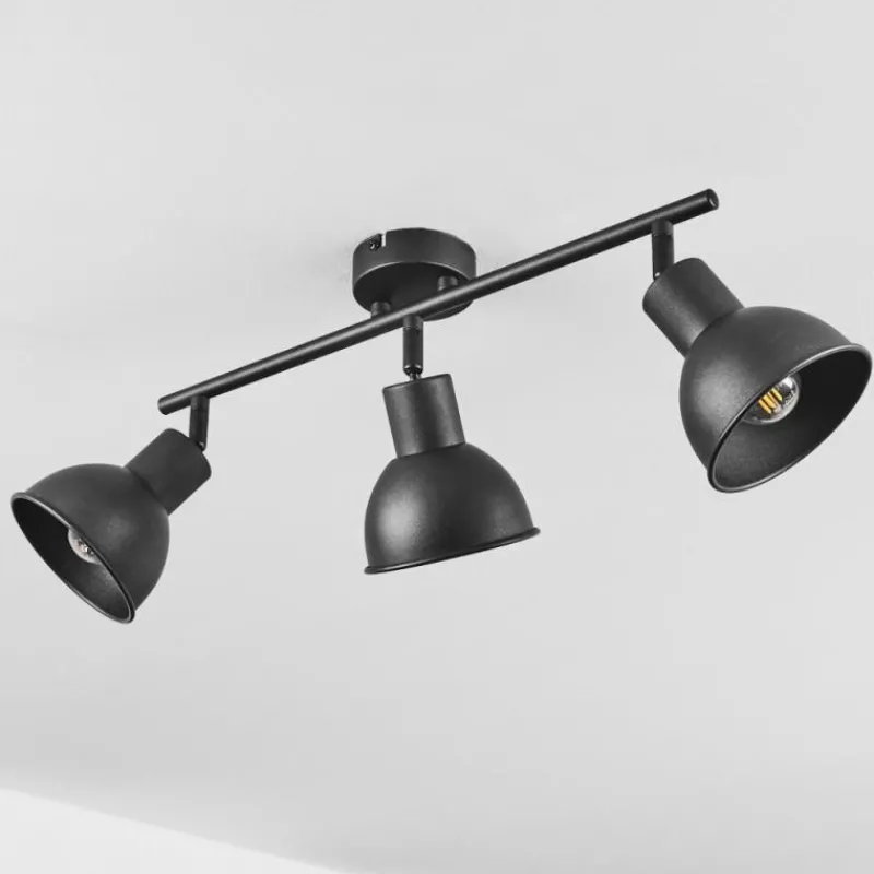 Lampes Industrielles-hofstein Plafonnier Kansela Noir, 3 lumières