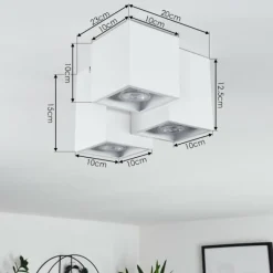 hofstein Plafonnier Karaka Blanc, 3 lumières