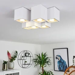 hofstein Plafonnier Karaka Blanc, 6 lumières* Plafonniers