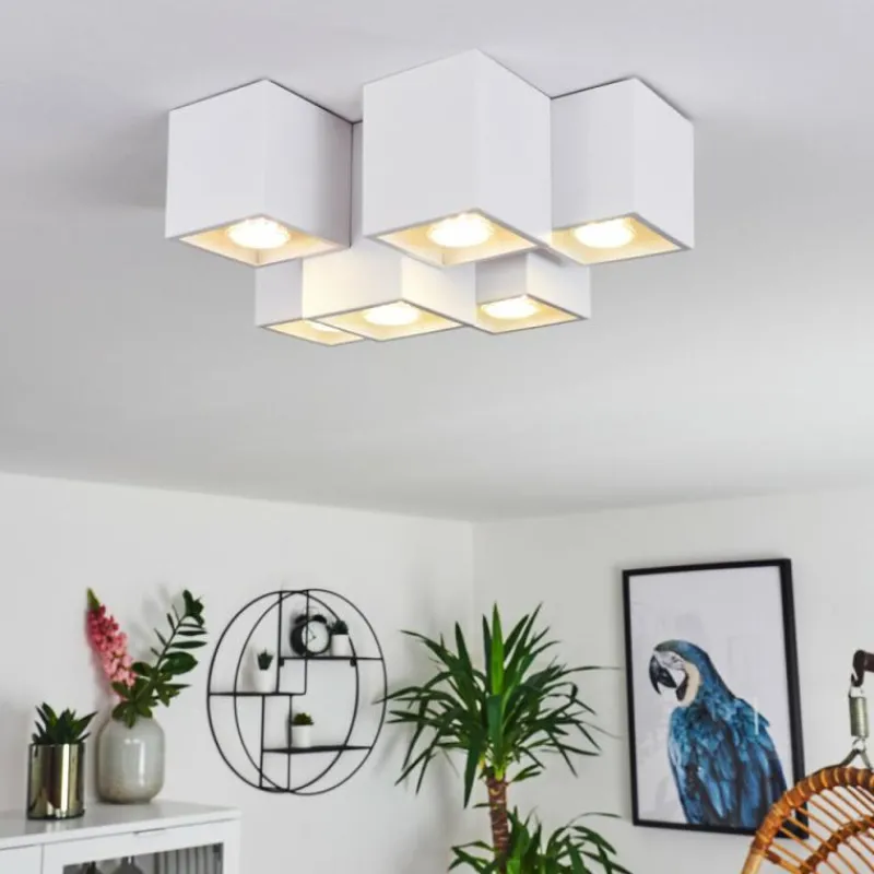 hofstein Plafonnier Karaka Blanc, 6 lumières* Plafonniers