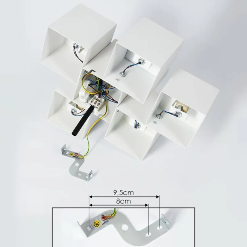 hofstein Plafonnier Karaka Blanc, 6 lumières* Plafonniers