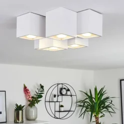 hofstein Plafonnier Karaka Blanc, 6 lumières* Plafonniers