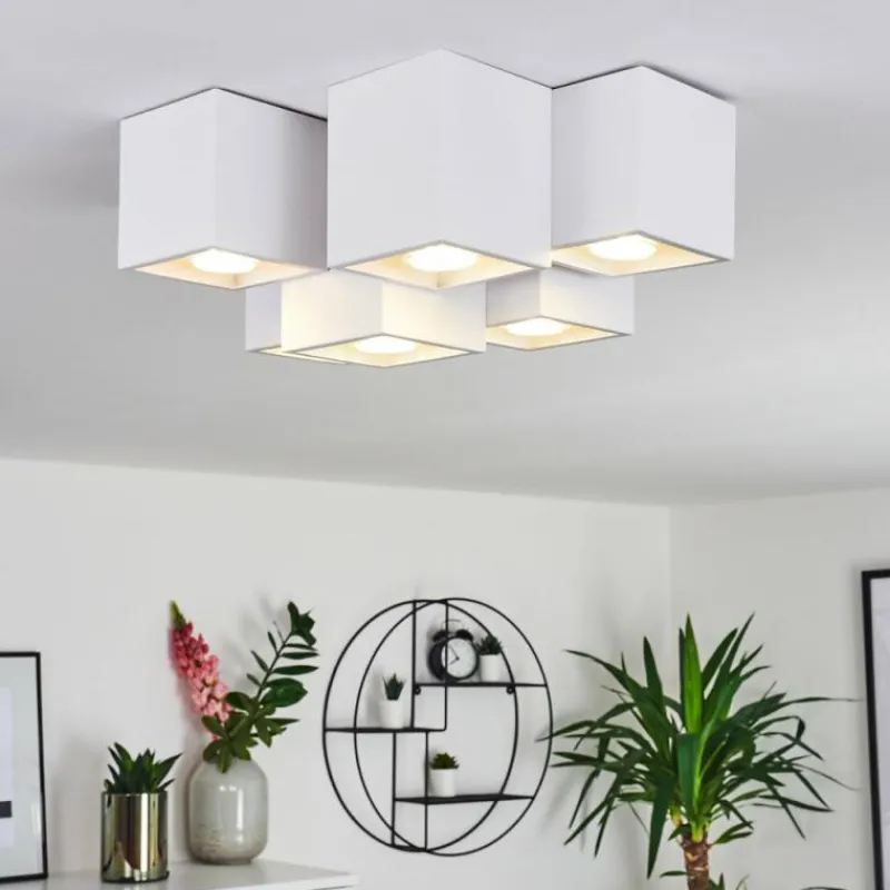 hofstein Plafonnier Karaka Blanc, 6 lumières* Plafonniers