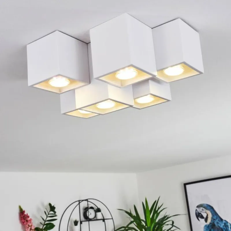 hofstein Plafonnier Karaka Blanc, 6 lumières* Plafonniers