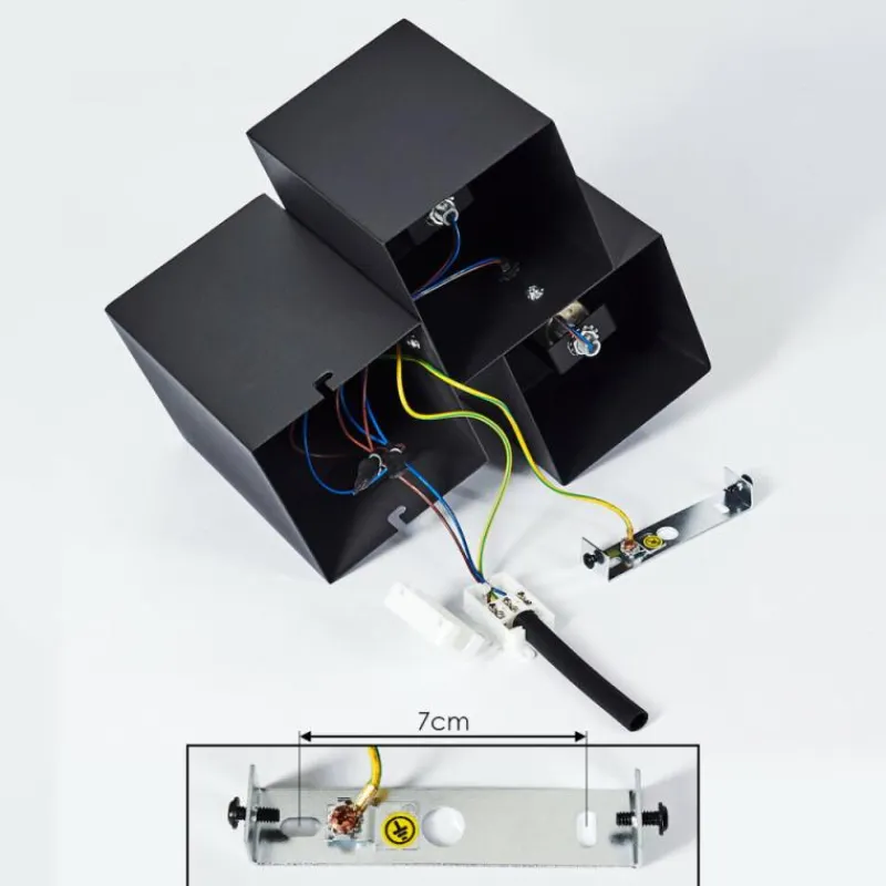 hofstein Plafonnier Karaka Noir, 3 lumières