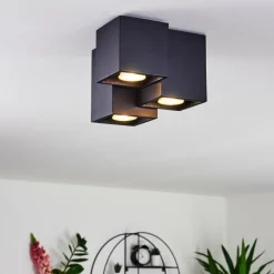 hofstein Plafonnier Karaka Noir, 3 lumières