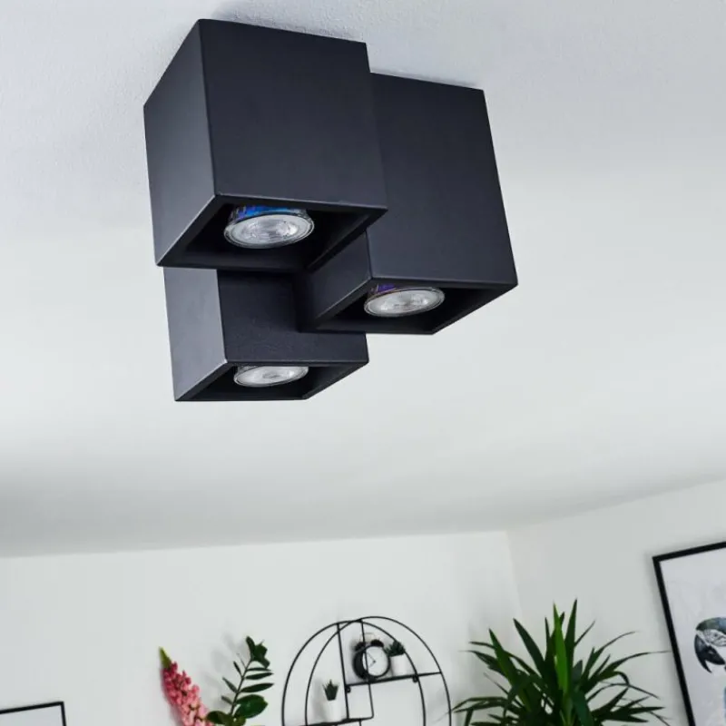 hofstein Plafonnier Karaka Noir, 3 lumières