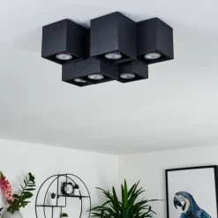 hofstein Plafonnier Karaka Noir, 6 lumières