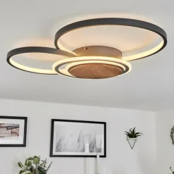 hofstein Plafonnier Kassambene LED Anthracite, Écru, 1 lumière