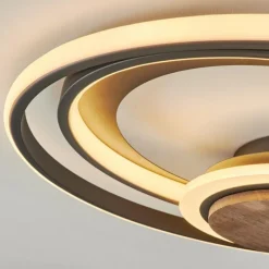 hofstein Plafonnier Kassambene LED Anthracite, Écru, 1 lumière