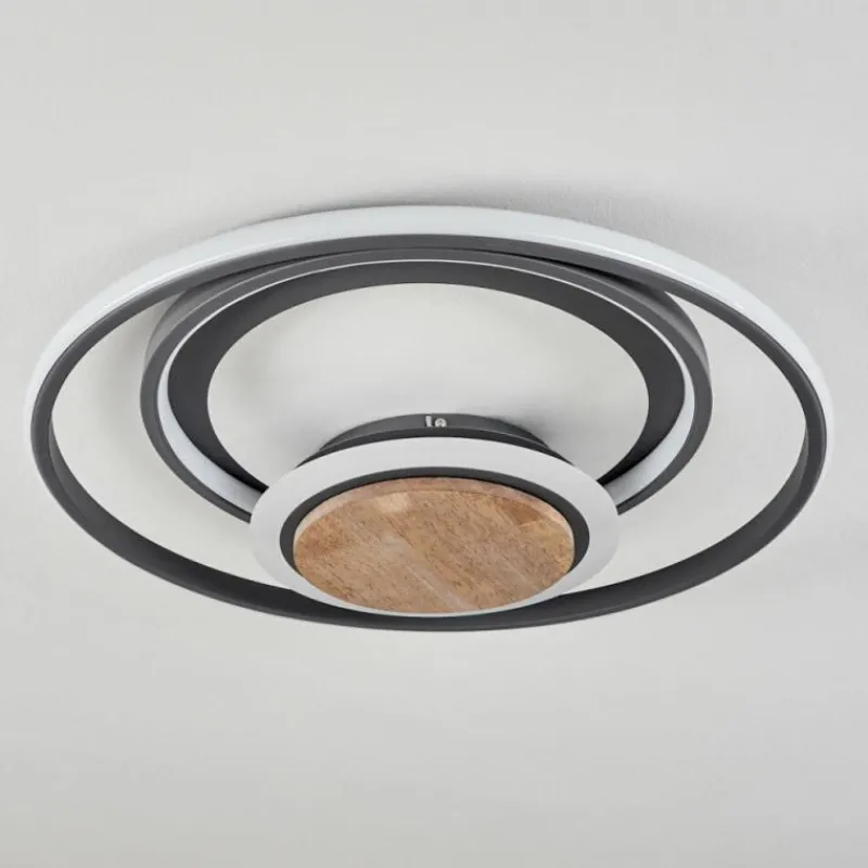 hofstein Plafonnier Kassambene LED Anthracite, Écru, 1 lumière