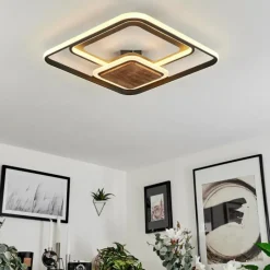 hofstein Plafonnier Kassambene LED Anthracite, Écru, 1 lumière