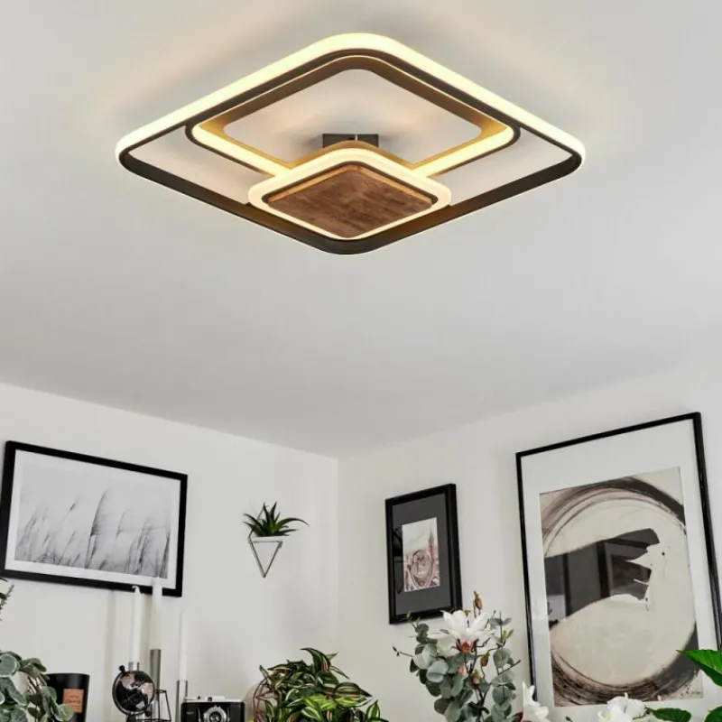 hofstein Plafonnier Kassambene LED Anthracite, Écru, 1 lumière