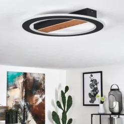 hofstein Plafonnier Katila LED Brun, Noir, 1 lumière