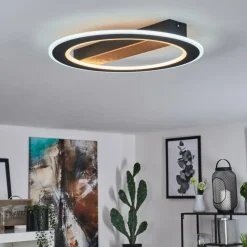 hofstein Plafonnier Katila LED Brun, Noir, 1 lumière