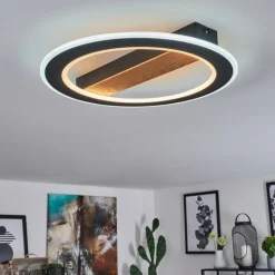 hofstein Plafonnier Katila LED Brun, Noir, 1 lumière