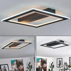 hofstein Plafonnier Katila LED Noir, 1 lumière