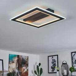 hofstein Plafonnier Katila LED Noir, 1 lumière