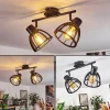 Lampes Industrielles-hofstein Plafonnier Kaurila Noir, 2 lumières